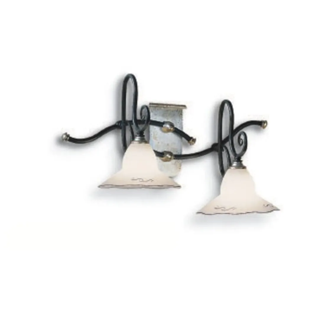 Applique FA-COUNTRY-LINE 2 luci classico metallo vetro interno E14