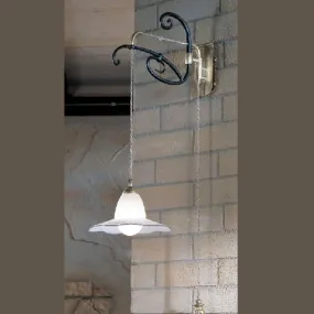 Applique FA-COUNTRY LINE E27 LED piccolo classico metallo vetro lampada parete interno