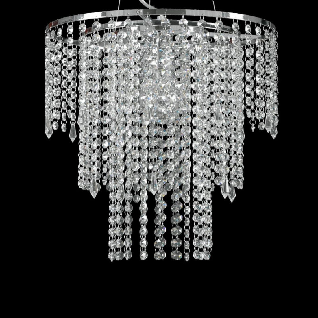 Suspension PD-TRESOR 217 SM E27 LED lustre en cristal 40CM gouttes pendentifs intérieur moderne