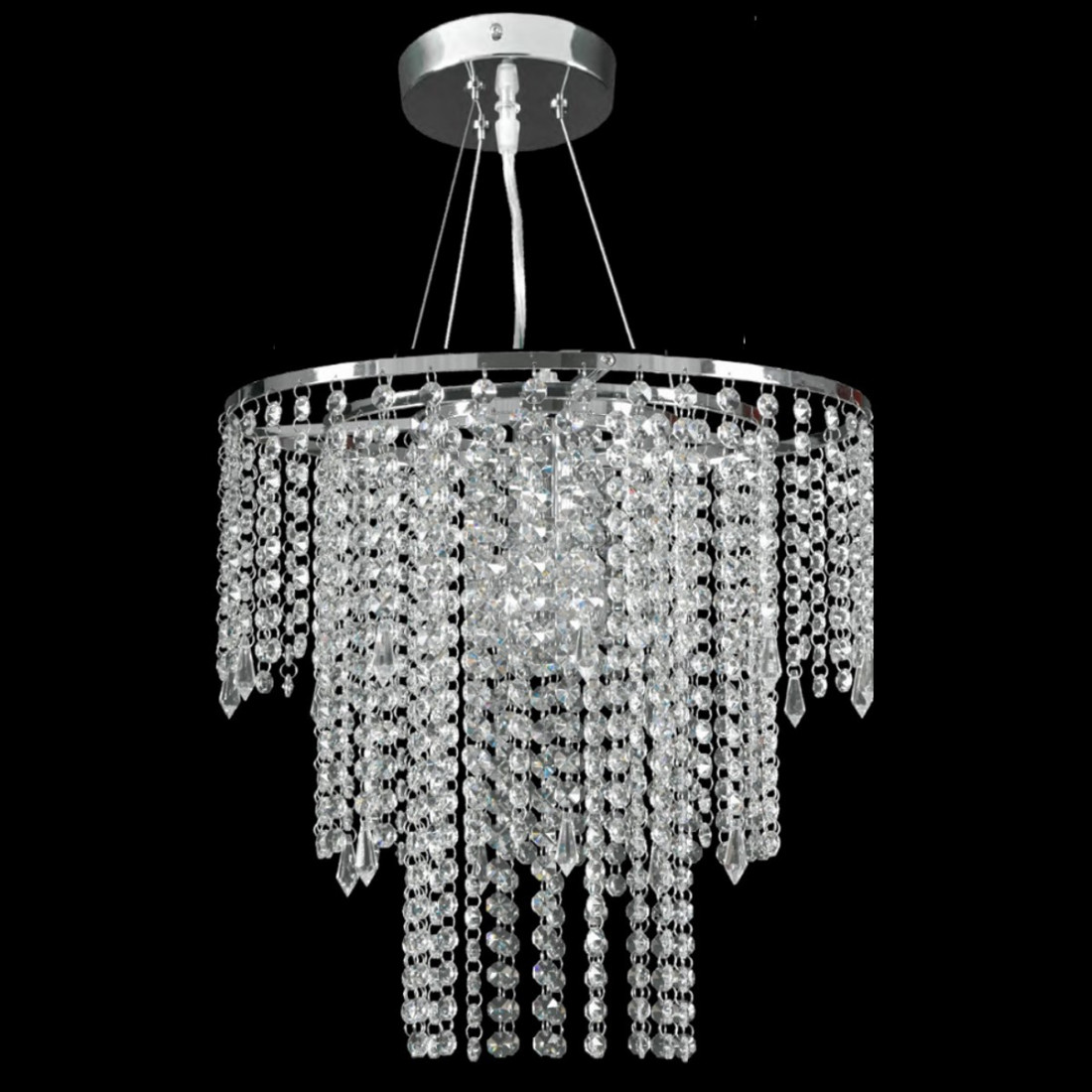 Suspension PD-TRESOR 217 SM E27 LED lustre en cristal 40CM gouttes pendentifs intérieur moderne