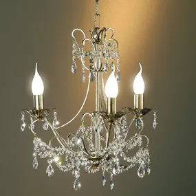 Lampadario FM-IRIDE 3980 3F E14 LED 3 luci classico ferro battuto sospensione multiluce cristallo interno