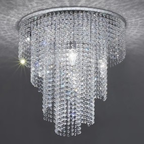 Plafoniera moderna Padana Lampadari QUEEN 234 PLC E14 LED cristallo lampada soffitto