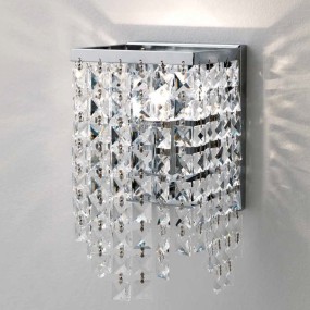 Appliques Illuminando MEXICO AP 1 E27 LED quadratische Kristall-Wandleuchte modernes klassisches Interieur