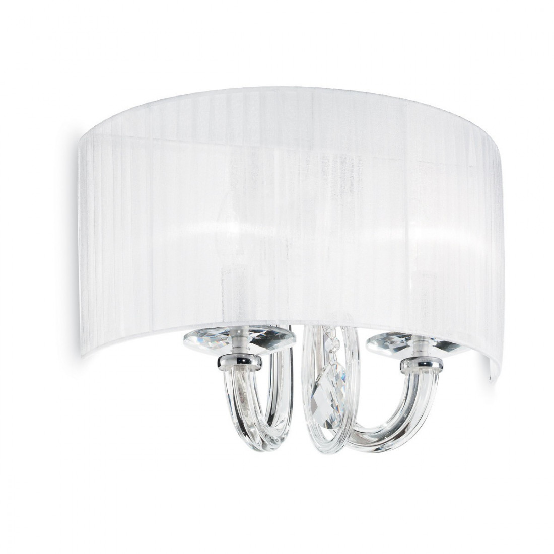 ID-SWAN AP2 E14 applique murale abat-jour en cristal de verre soufflé avec tissu organza interne IP20