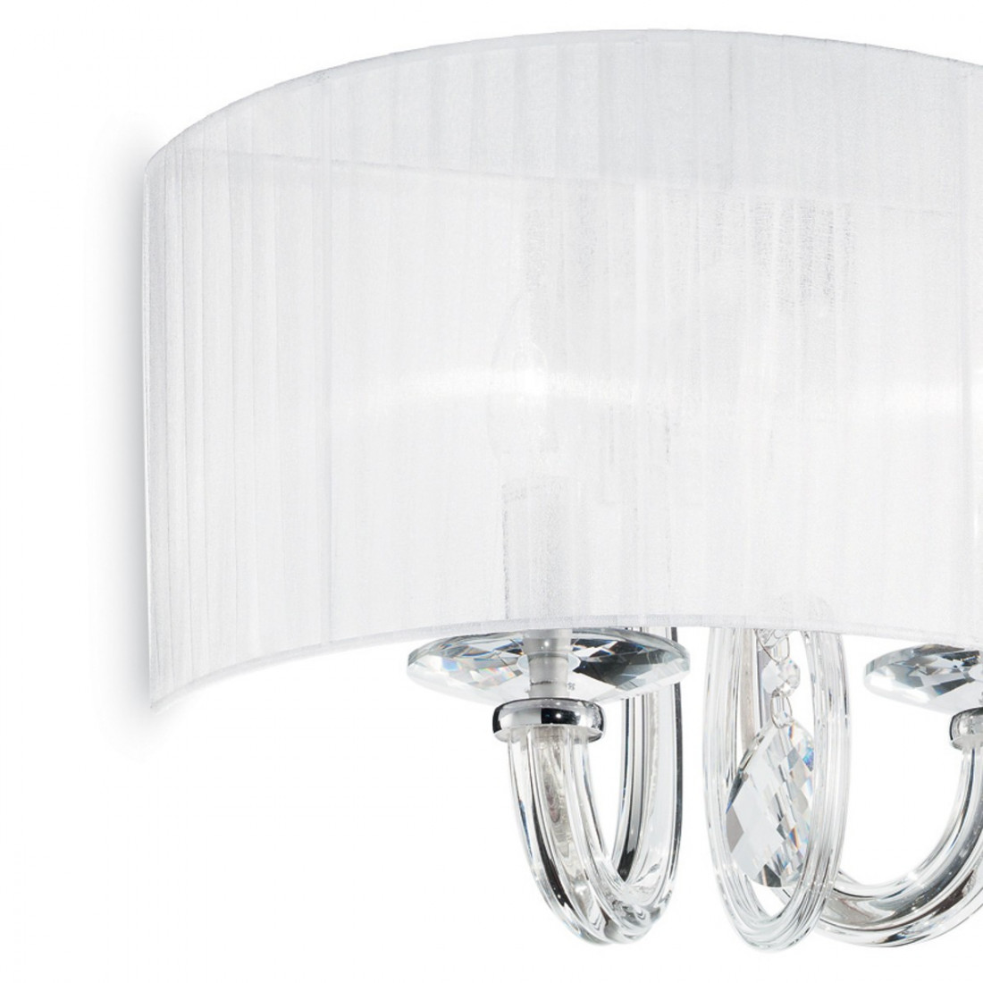 ID-SWAN AP2 E14 applique murale abat-jour en cristal de verre soufflé avec tissu organza interne IP20