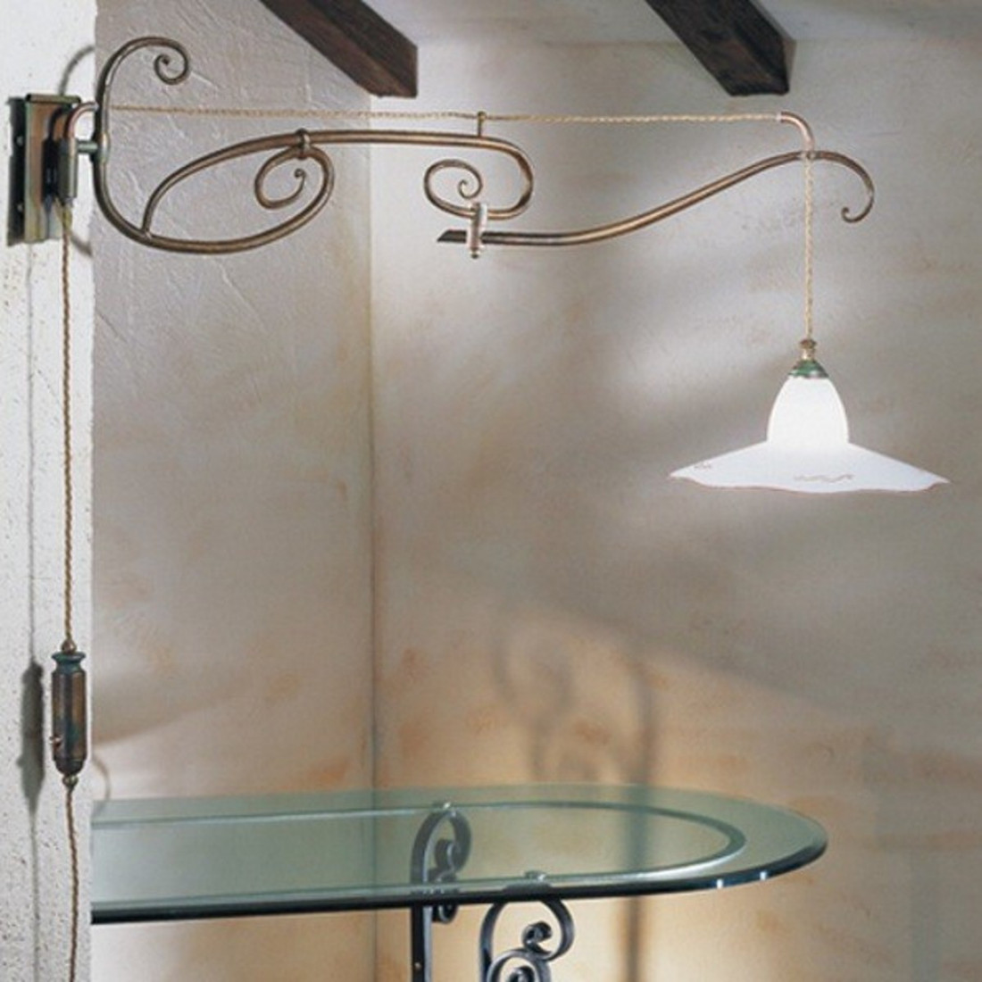 FA-COUNTRY-LINE applique murale grand mur articulé classique métal verre intérieur E27 FA-COUNTRY-LINE applique murale grand mur articulé classique métal verre intérieur E27