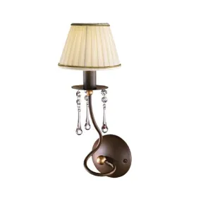 FA-ATHENE AH30 E14 Applique murale à LED abat-jour en métal lampe en tissu mur classique intérieur élégant