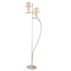 Piantana FA-ATHENE AH61 E14 LED metallo paralumi stoffa lampada terra classica elegante interno