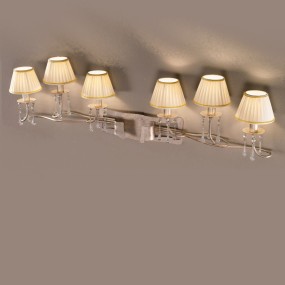 Applique classico FALB illuminazione ATHENE AH34 E14 LED metallo tessuto lampada parete