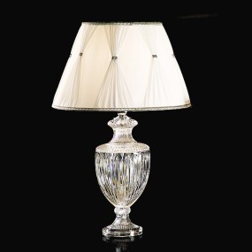 Abat-jour classica Lampadari Bartalini CHARLOTTE 1001 LTG E27 LED cristallo seta lampada tavolo
