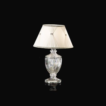 Classic abat-jour Lampadari Bartalini CHARLOTTE 1001 LTP E14 LED lámpara de mesa de seda de cristal