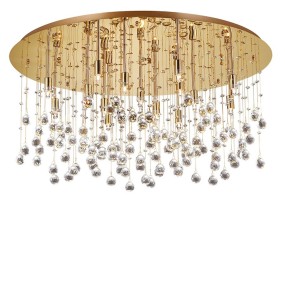 Plafoniera classica Ideal Lux MOONLIGHT PL15 082790 G9 LED metallo cristallo lampada soffitto
