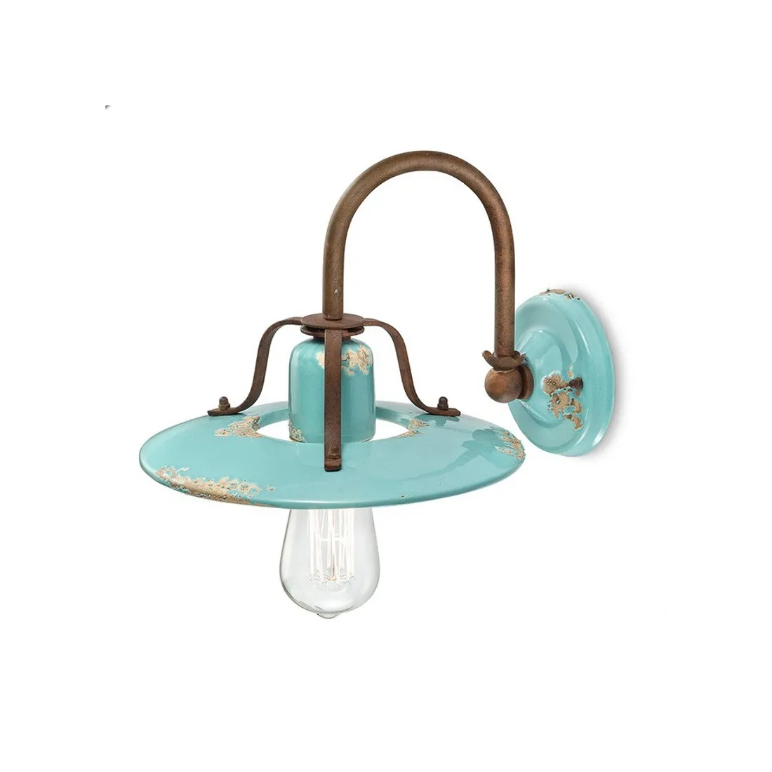 FE-COUNTRY RETRO C1440 E27 applique murale LED rustique traditionnel artisanal lampe en céramique intérieur mur