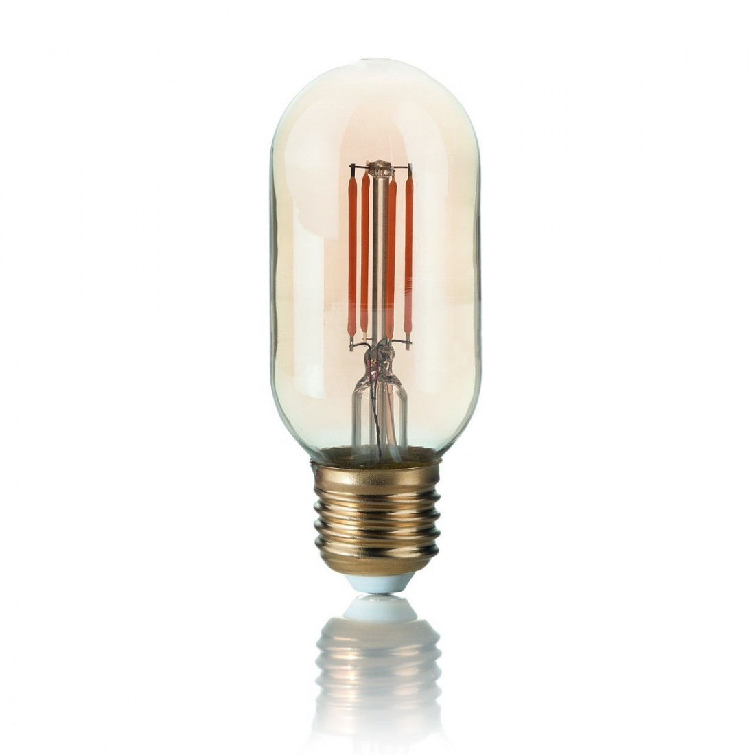 Lampadina vetro vintage ambra a cilindro e27 led. Luce caldissima.