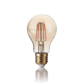 Pack ampoule ID-VINTAGE E27 4W LED 300LM 2200°K verre ambré rétro goutte lumière chaude à l'intérieur
