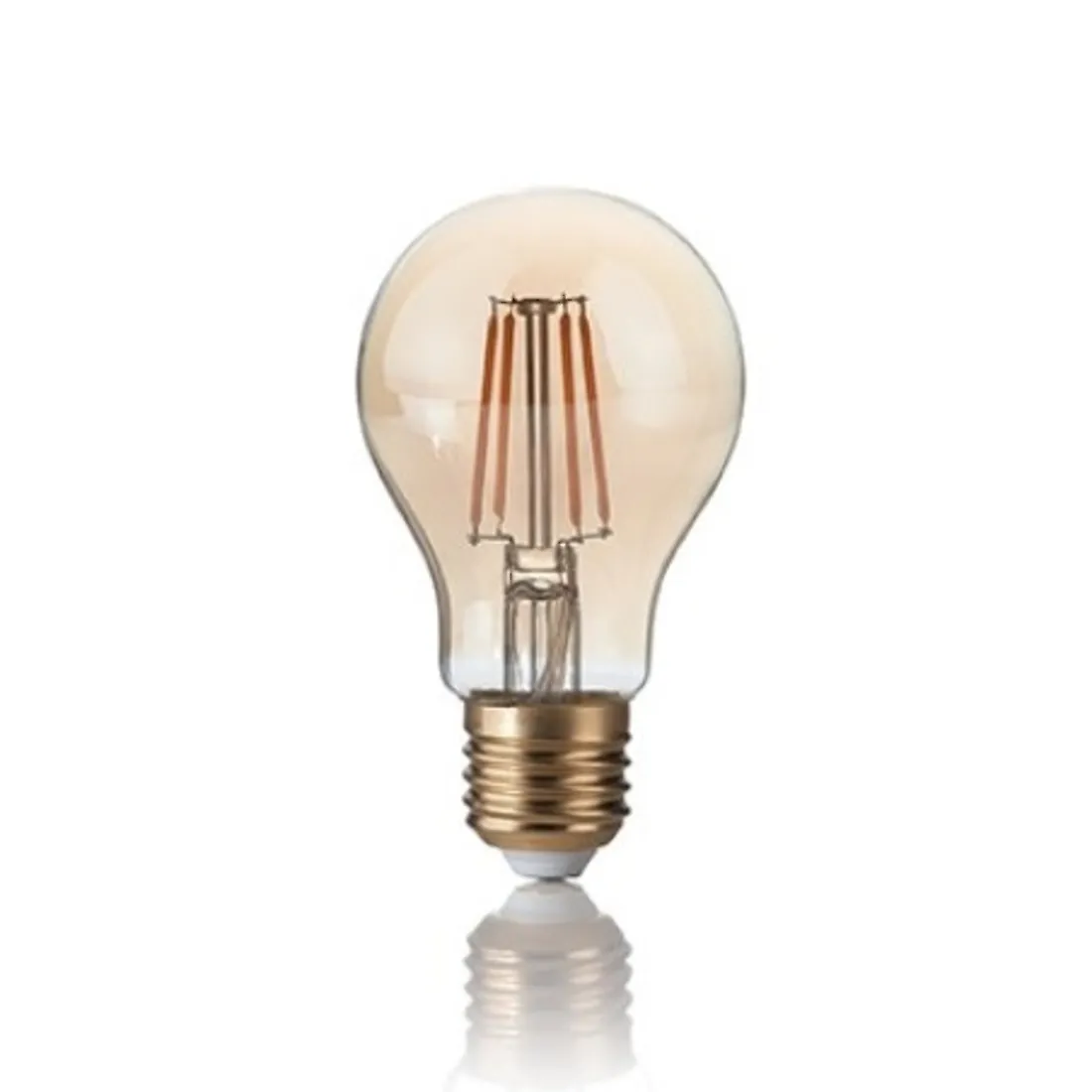 Lampadina ID-VINTAGE E27 4W LED 300LM vetro ambra goccia retrò luce caldissima interno