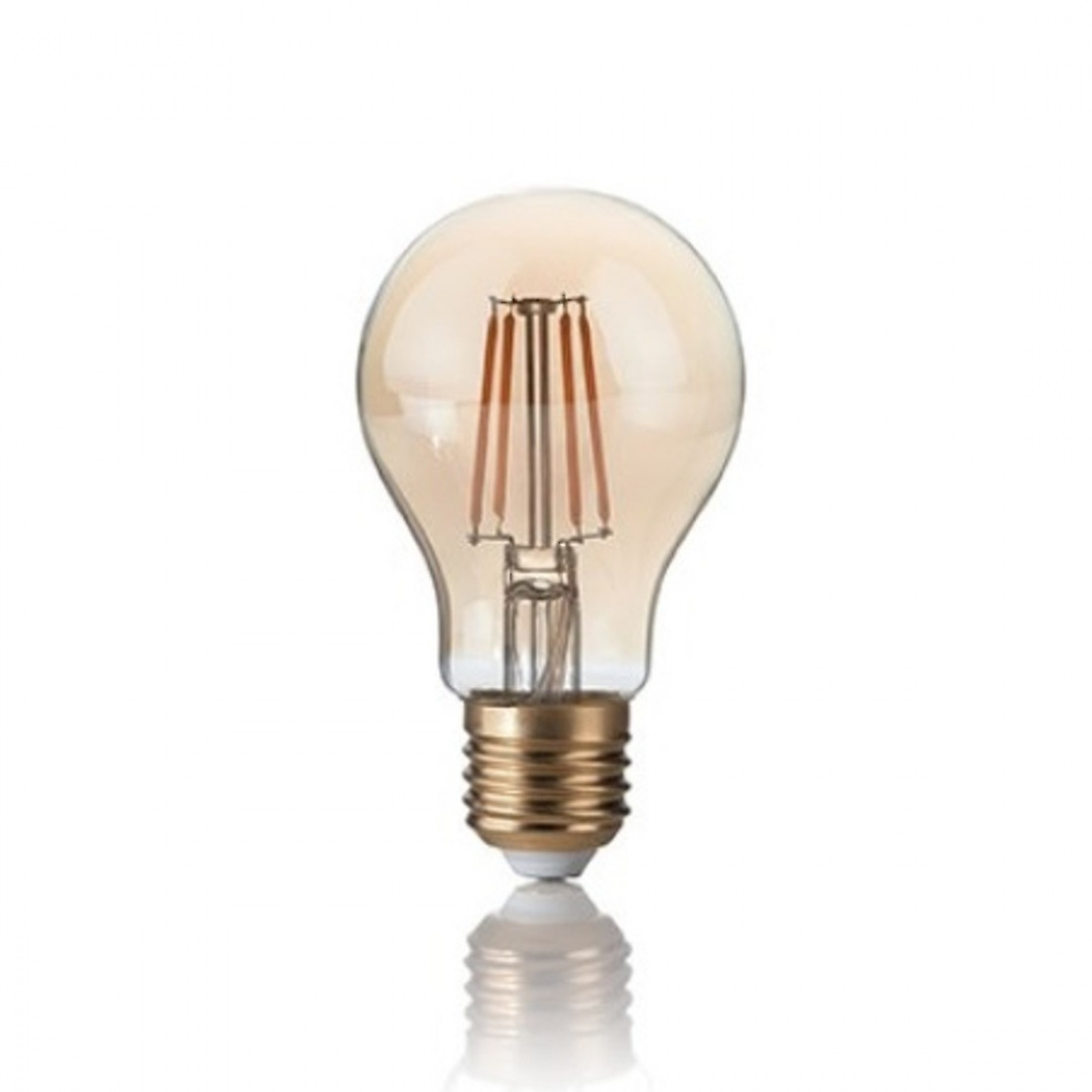 Ampoule ID-VINTAGE E27 4W LED 300LM verre ambré goutte rétro lumière très chaude à l'intérieur