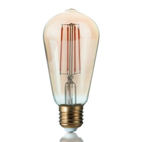 Confezione lampadina ID-VINTAGE E27 CONO 4W LED 300LM 2200°K vetro ambra luce caldissima interno