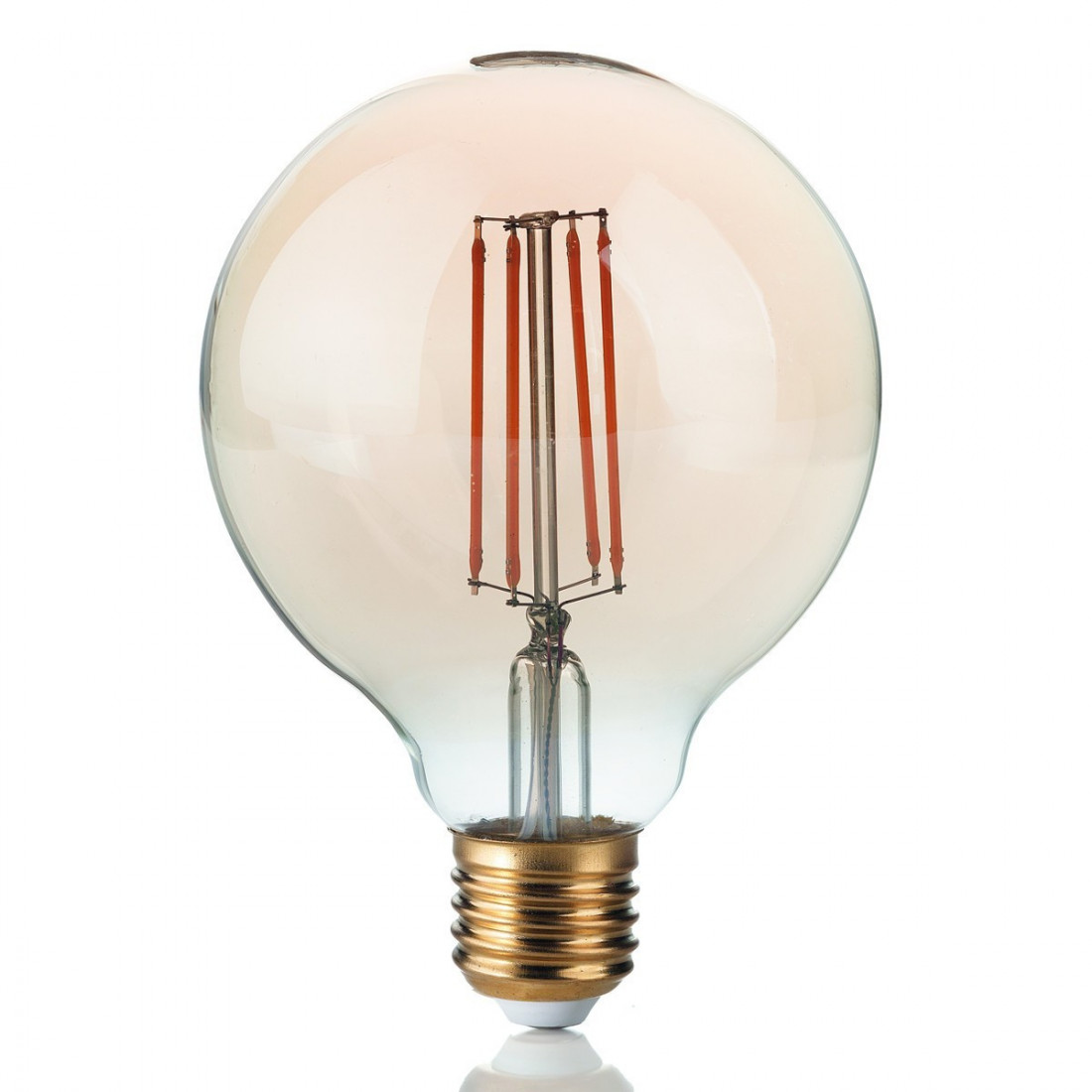 Ampoule ID-VINTAGE E27 GLOBO 4W LED 9.5cm verre ambre intérieur