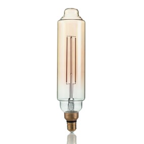 Lampadina ID-VINTAGE XL E27 4W LED 320LM 2200°K vetro ambra lineare cilindro tubo retrò luce caldissima interno