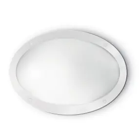 Applique ID-MADDI 1 AP1 E27 LED IP66 resina bianco nero lampada parete ovale esterno