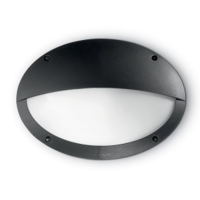 Wandleuchte ID-MADDI 2 AP1 E27 LED IP66 Harz weiß schwarz ovale Wandleuchte Außendach