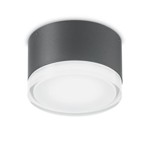 Plafonnier ID-URANO PL1 SMALL 15W GX53 LED IP44 12CM anthracite aluminium blanc applique murale moderne extérieur