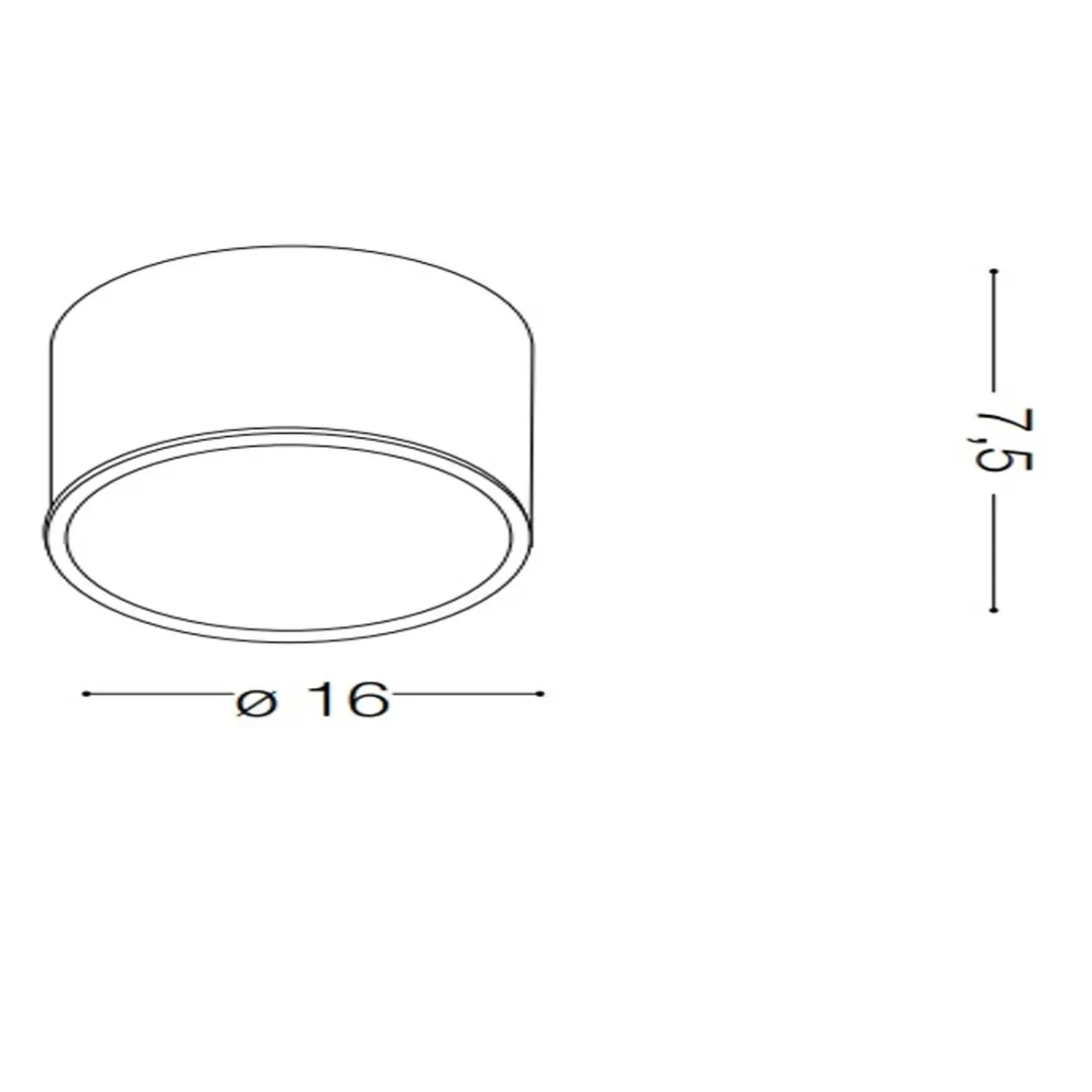 Plafoniera ID-URANO PL1 BIG 15W GX53 LED IP44 16CM alluminio antracite bianco lampada parete moderna esterno