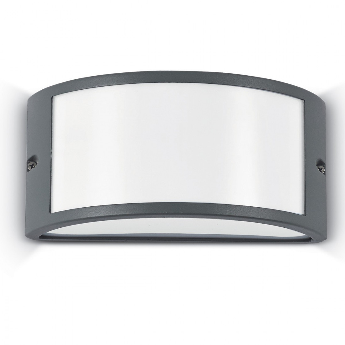 Applique ID-REX 1 AP1 E27 LED IP44 alluminio antracite bianco acrilico lampada parete moderna fascia esterno