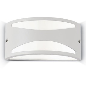 Applique ID-REX 3 AP1 E27 LED IP44 alluminio antracite bianco acrilico lampada parete moderna fascia biemissione esterno