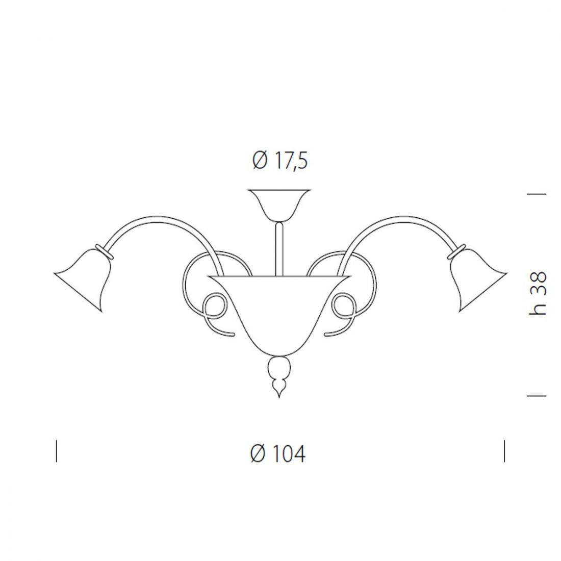 Plafoniera VENIER 8 luci Sylcom