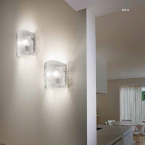Aplique de pared clásico Sylcom ORSEOLO 215 B CO E27 LED lámpara de pared de cristal de murano