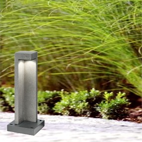 Lanterne ID-TITANO PT1 SMALL 7W LED IP55 49H résine métal granit bollard garden modern single emission outdoor