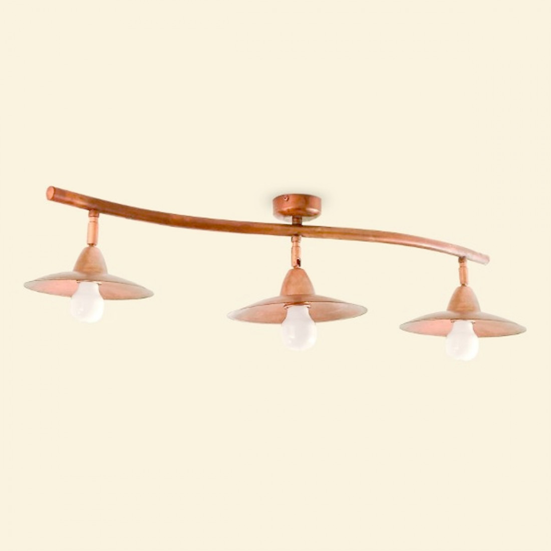 Plafoniera BA-ELITRA 3 luci lampada soffitto parete classica rustica interno E27