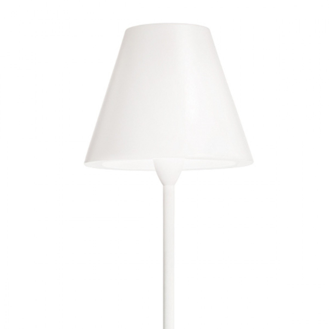 Piantana ID-ITACA PT1 E27 LED IP44 169.5H plastica bianca opale lampada terra cappello cono moderna cono esterno