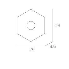 Applique TP-HEXAGON 1142 1L GX53 LED metallo esagonale lampada parete soffitto moderna interno