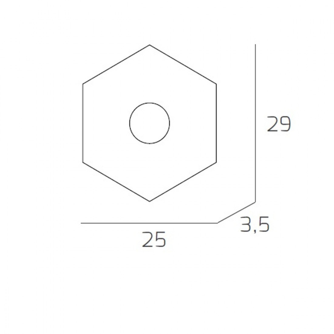 Applique TP-HEXAGON 1142 1L GX53 LED metallo esagonale lampada parete soffitto moderna interno