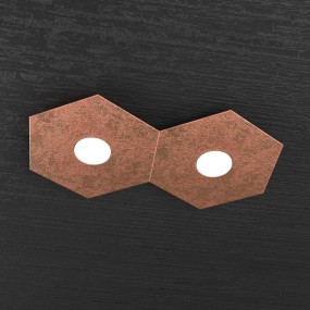 Plafoniera TP-HEXAGON 1142 2L GX53 LED metallo esagonale lampada parete soffitto moderna interno