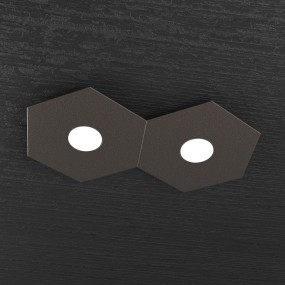 Plafoniera TP-HEXAGON 1142 2L GX53 LED metallo esagonale lampada parete soffitto moderna interno