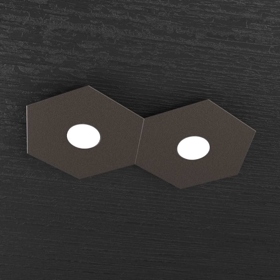 Plafoniera TP-HEXAGON 1142 2L GX53 LED metallo esagonale lampada parete soffitto moderna interno