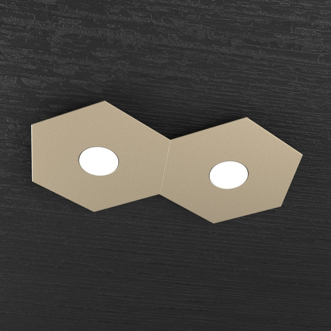 Plafoniera TP-HEXAGON 1142 2L GX53 LED metallo esagonale lampada parete soffitto moderna interno