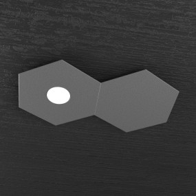 Plafoniera TP-HEXAGON 1142 1L1D GX53 LED metallo esagonale lampada parete soffitto moderna interno