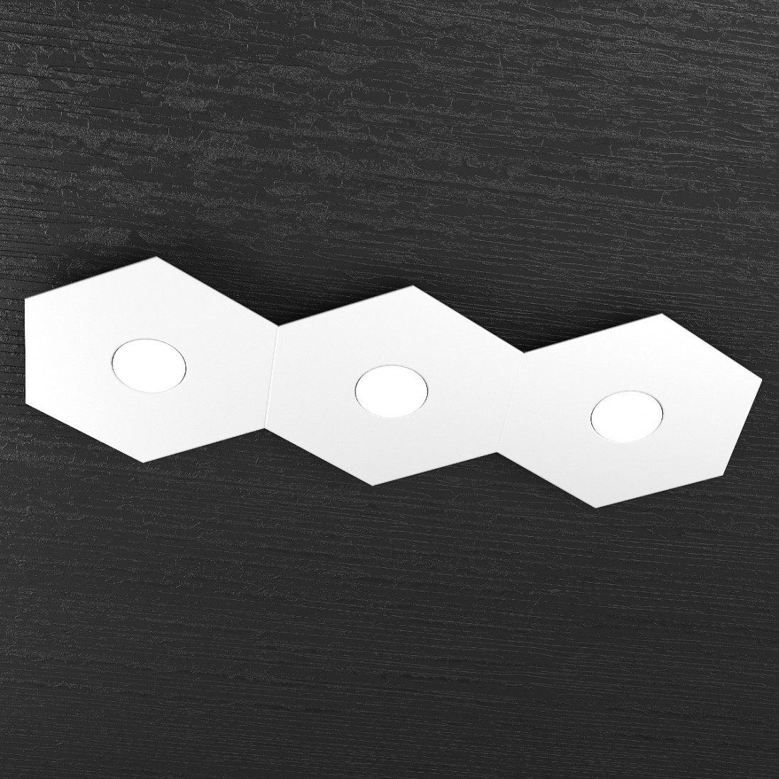 Plafoniera TP-HEXAGON 1142 3L GX53 LED metallo esagonale lampada parete soffitto moderna interno