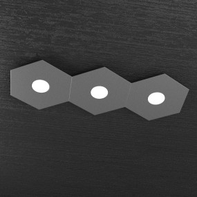 Plafoniera TP-HEXAGON 1142 3L GX53 LED metallo esagonale lampada parete soffitto moderna interno