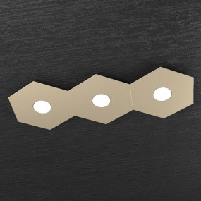 Plafoniera TP-HEXAGON 1142 3L GX53 LED metallo esagonale lampada parete soffitto moderna interno