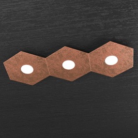 Plafoniera TP-HEXAGON 1142 3L GX53 LED metallo esagonale lampada parete soffitto moderna interno