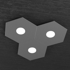 Plafoniera TP-HEXAGON 1142 3L A3 GX53 LED metallo esagonale lampada parete soffitto moderna interno