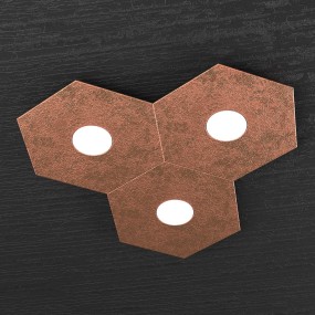 Plafoniera TP-HEXAGON 1142 3L A3 GX53 LED metallo esagonale lampada parete soffitto moderna interno