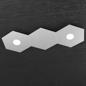 Plafoniera TP-HEXAGON 1142 2L1D GX53 LED metallo esagonale lampada parete soffitto moderna interno
