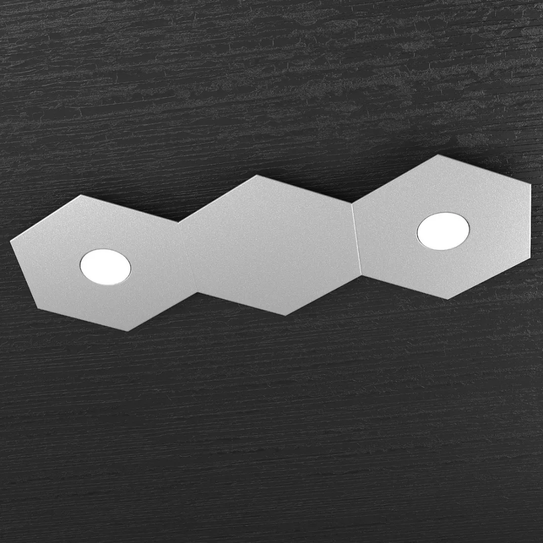 Plafoniera TP-HEXAGON 1142 2L1D GX53 LED metallo esagonale lampada parete soffitto moderna interno